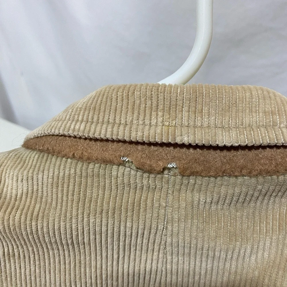 Brooks Brothers Vintage Mens Tan Corduroy Blazer, Flawed, Size 42R??
